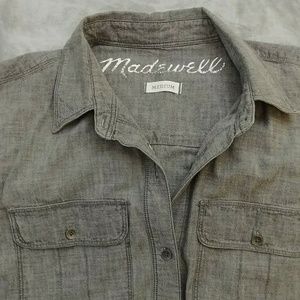 Madewell Heathered gray button down